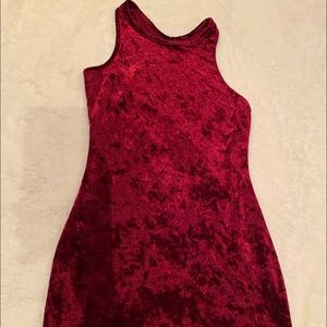 Red velvet dress